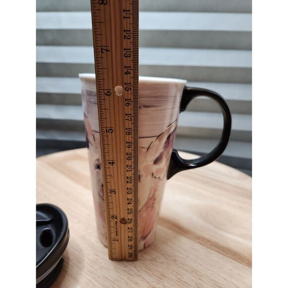 Piggy Ceramic Travel Mug – Cypress Home, Farm Animal Coffee Cup - Picture 8 of 8